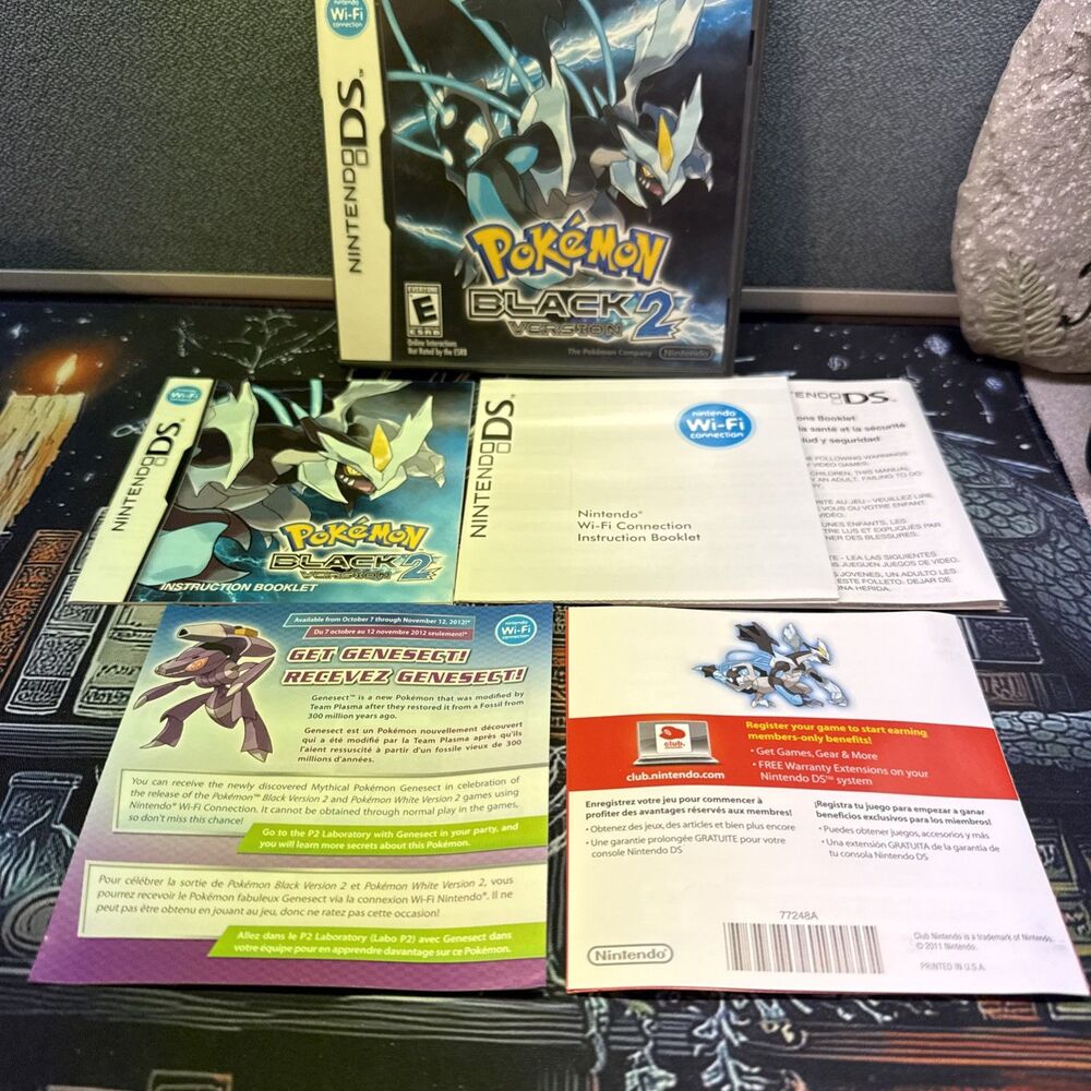 Pokemon Black Version 2 (Nintendo DS) Case, Manual & All Inserts Only No Game